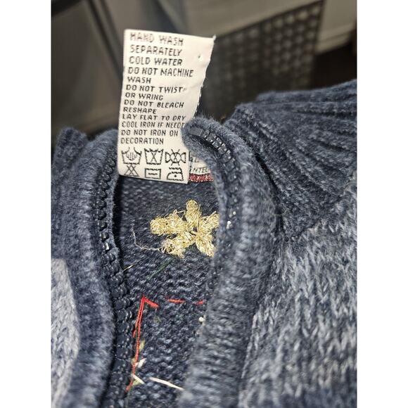 VINTAGE Tiara Christmas Cardigan Sweater Women’s Large - Picture 9 of 12